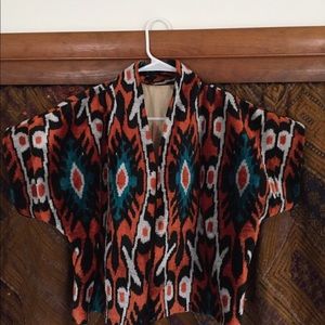 Quilted southwest shortsleeved jacket / jumper.